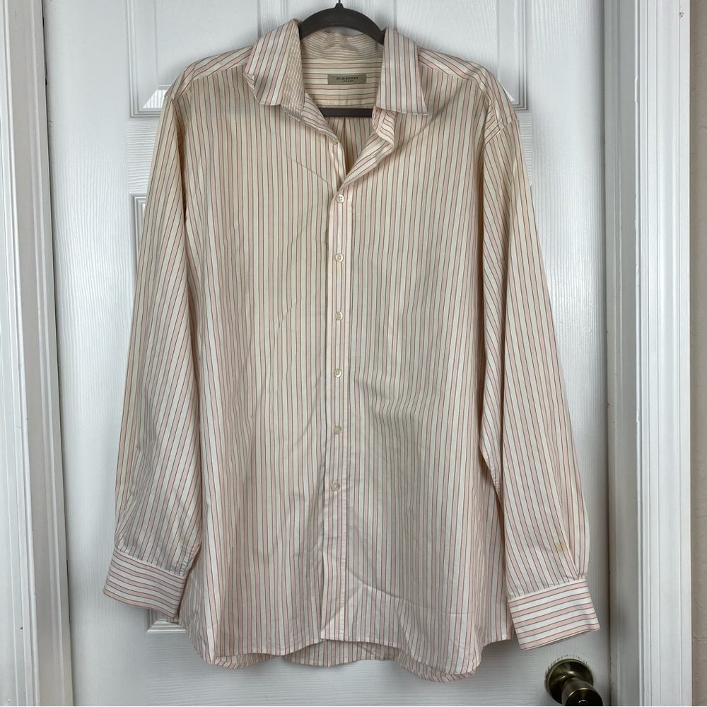 Burberry London Men's Striped Button-Down Shirt - Picture 2 of 7